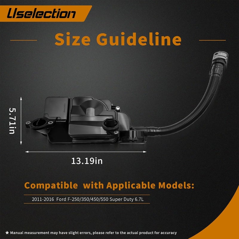 Uselection DC3Z6A785C Oil Separator Assembly Compatible with 2011-2016 Ford F250 F350 F450 F550 Super Duty 6.7L V8 Powerstroke Diesel PCV CCV Vent Valve Engine Crankcase - Image 3